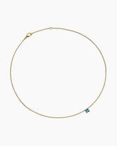 Chatelaine® Teen Necklace in 18K Yellow Gold with Hampton Blue Topaz, 4mm